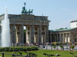 Brandenburg gate Berlin summer