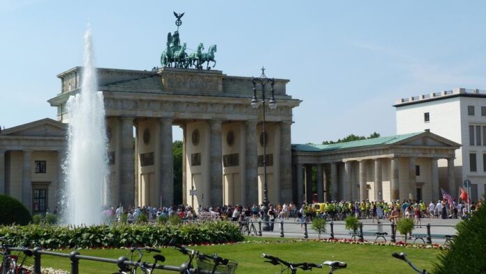 Brandenburg gate Berlin summer