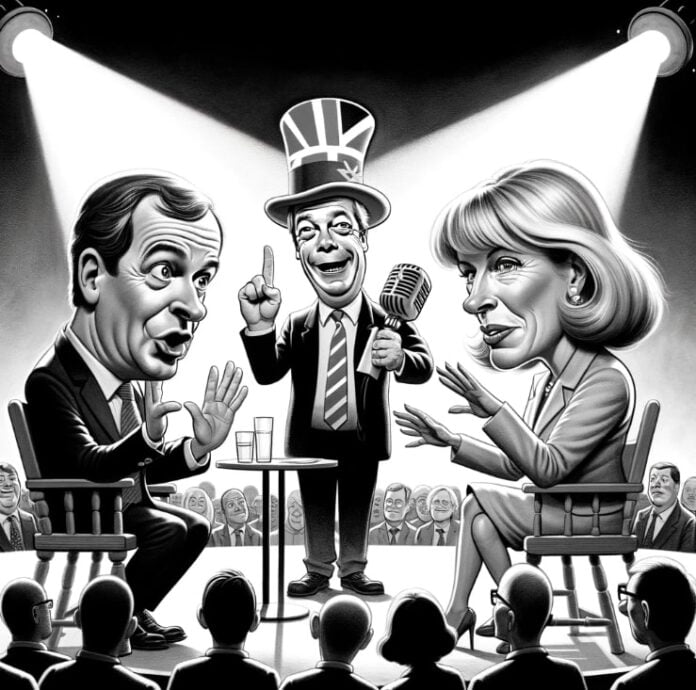 UK Political debate Editorial cartoon sketch