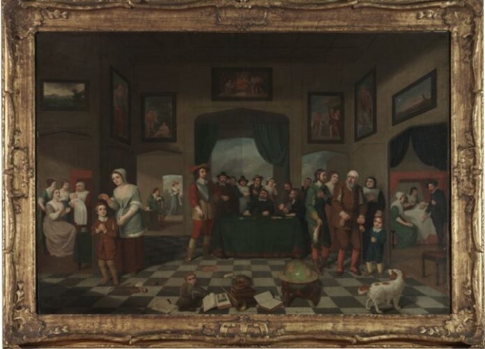 Oil painting by George James De Wilde Oil painting by George James De Wilde depicting "As You Like It" by Shakespeare