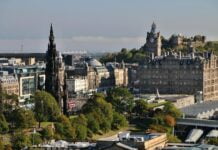 How to Spend a Weekend in Edinburgh: Top Things to Do and Best Vegan and Vegetarian Restaurants Edinburgh castle view Scotland