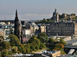 Edinburgh castle view Scotland